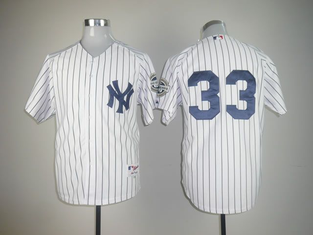Men New York Yankees #33 No name White Throwback MLB Jerseys->new york yankees->MLB Jersey